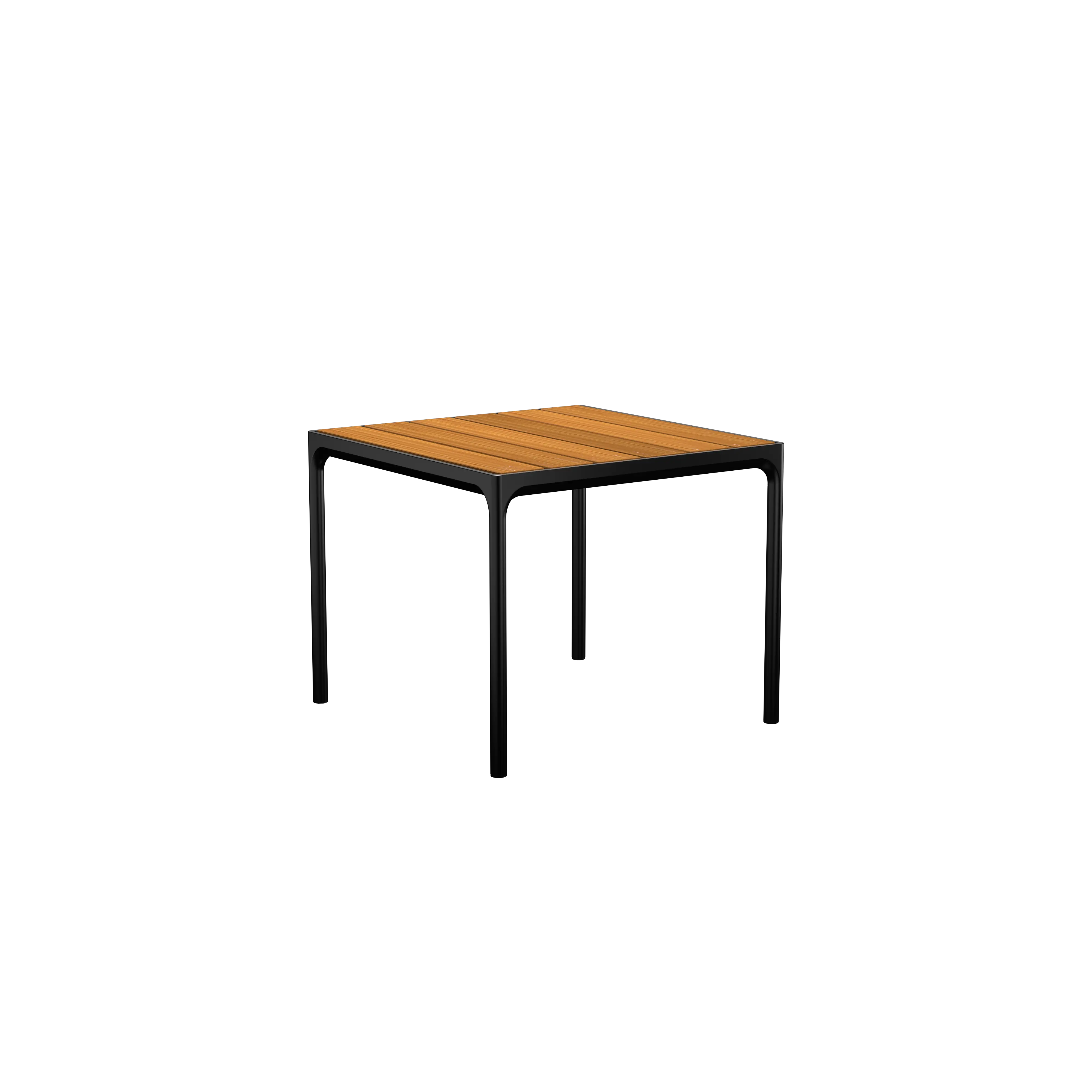 Four dining table 90 x 90 cm - Bamboo, black