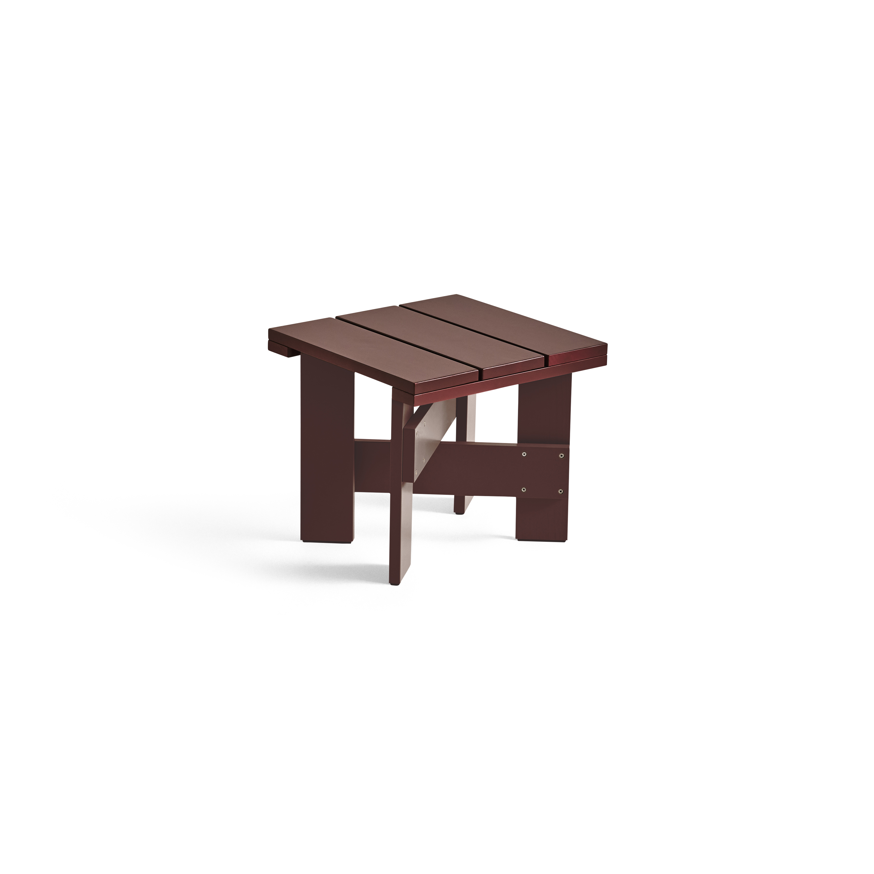 Crate low table - Iron Red waterbased lacq pinewood