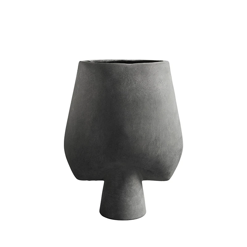 Sphere Vase Square Big - Dark grey