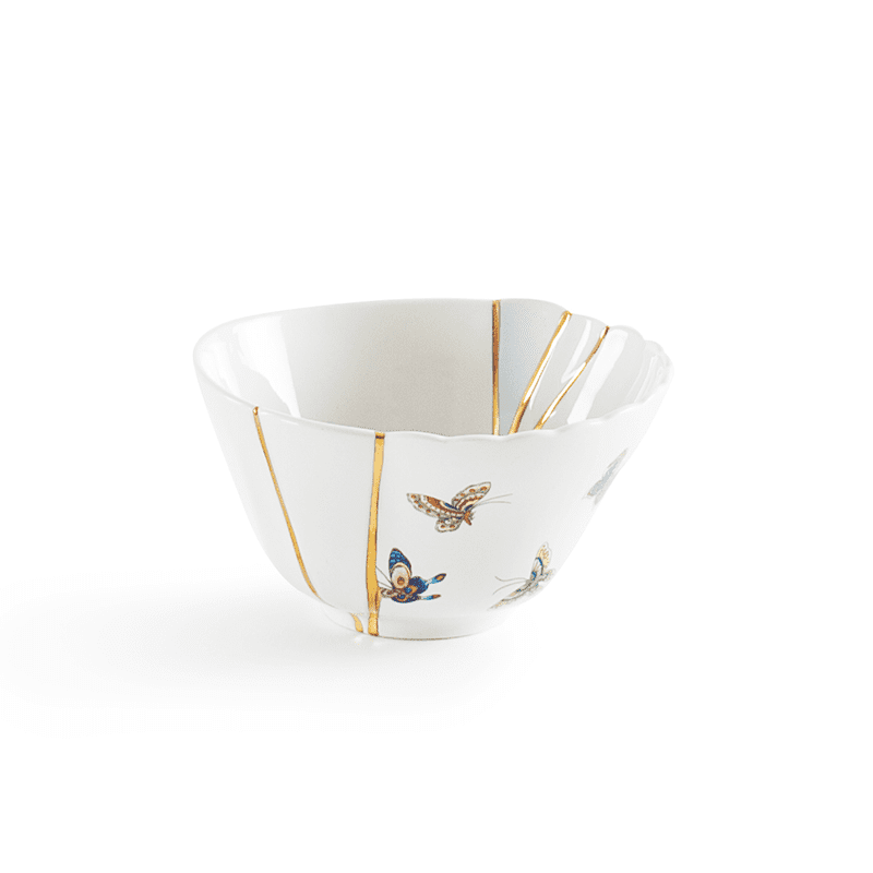 Kintsugi-n'2 fruit bowl in porcelain