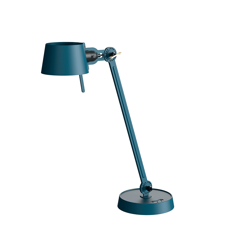 Bolt bureaulamp 1arm foot - Thunder blue