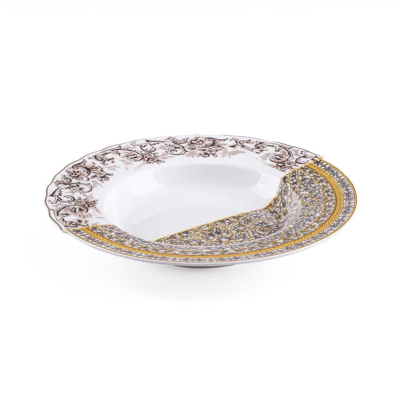 Bowl plate in porcelain hybrid - Agroha