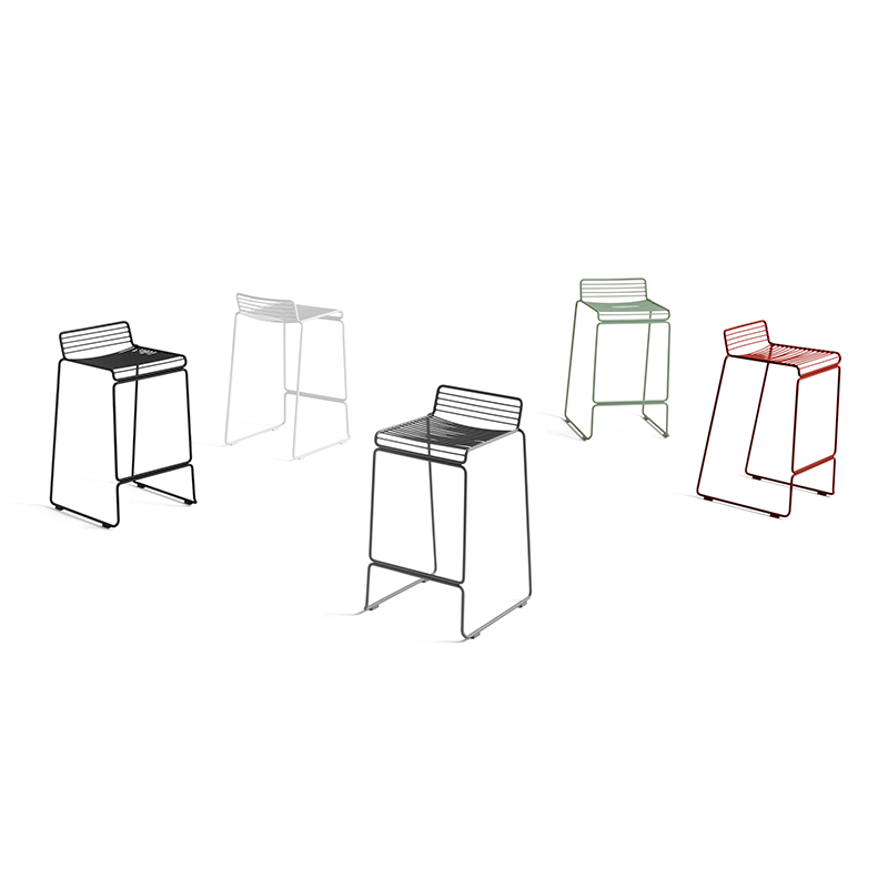 Hee Barstool Low - Asphalt Grey