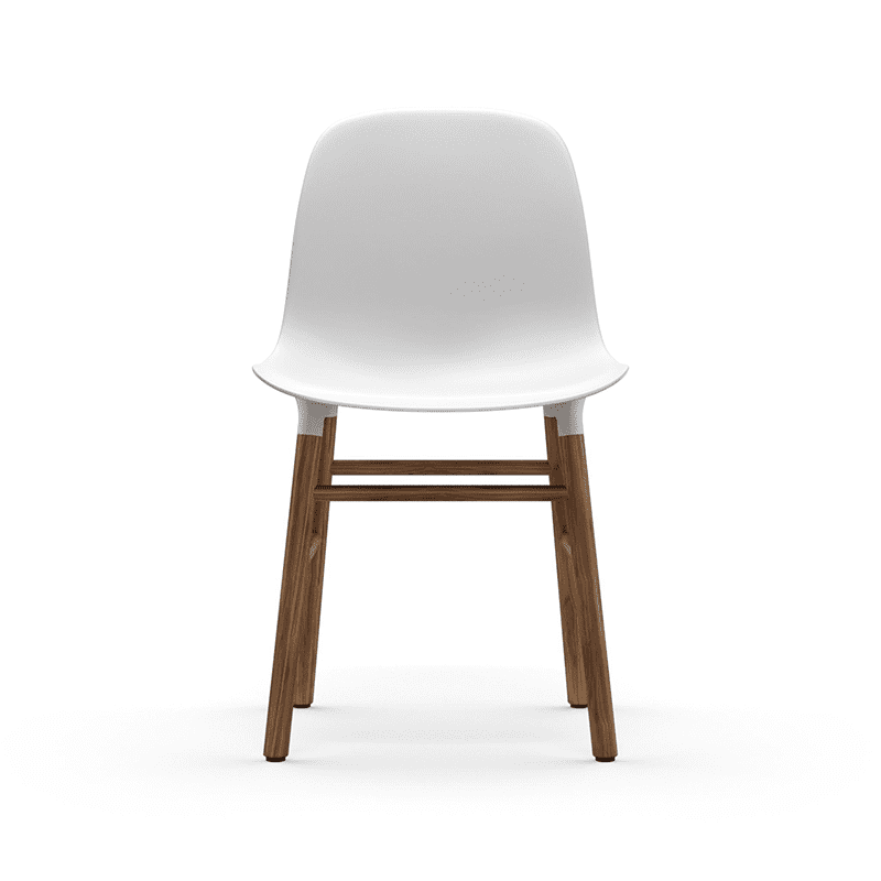 Form Chair White/Walnut