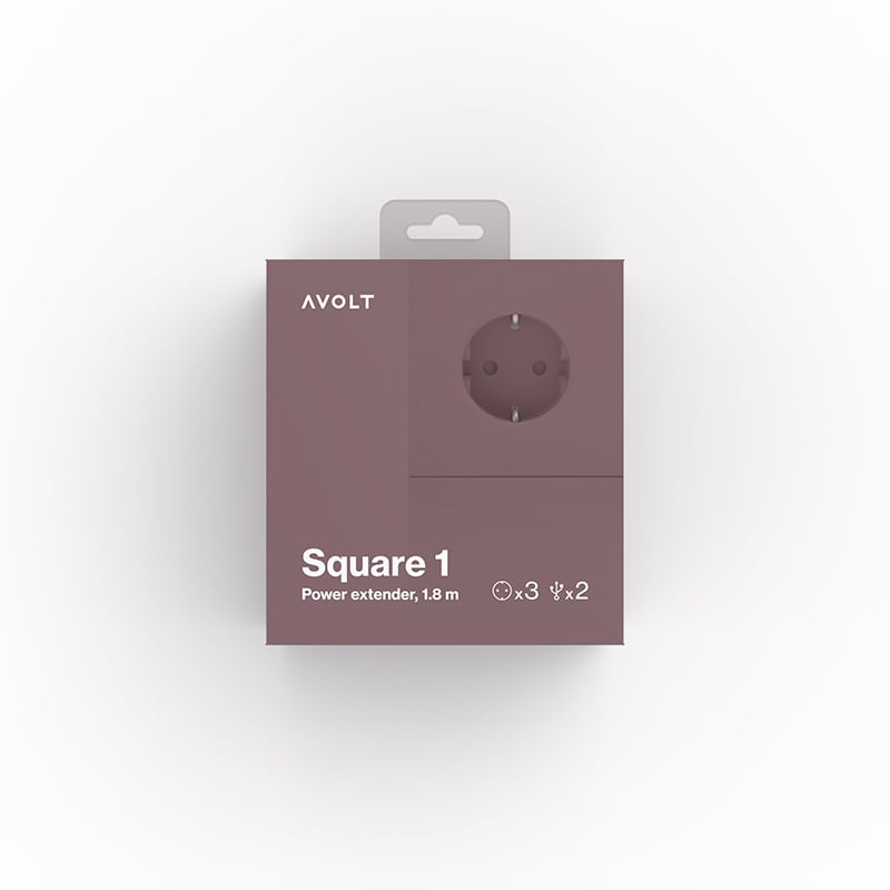 Square 1 USB & Magnet - Rusty Red