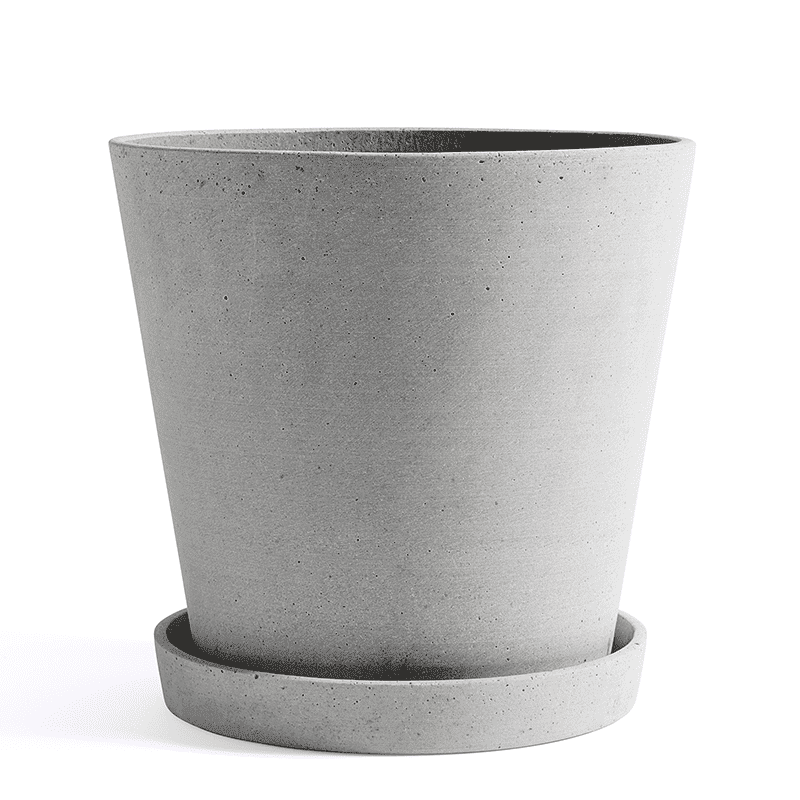 Flowerpot with Saucer XXL - Grey