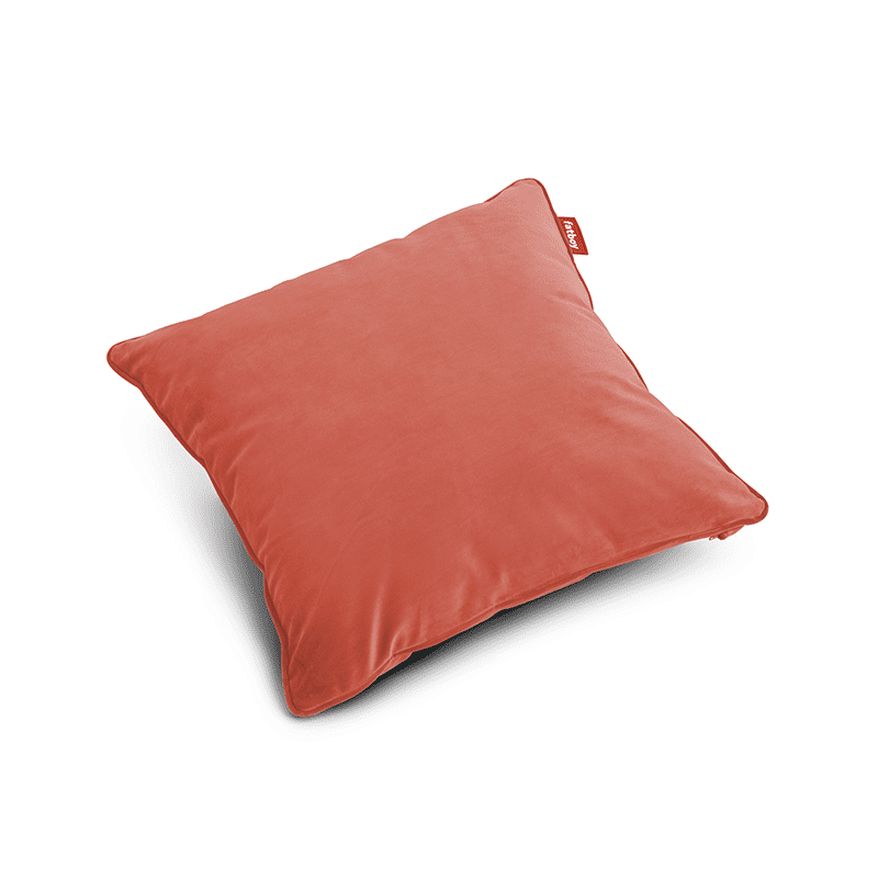 Square pillow velvet recycled - Rhubarb