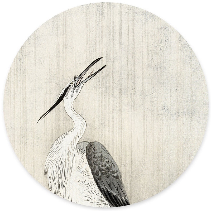 Magneet sticker - Heron in the rain