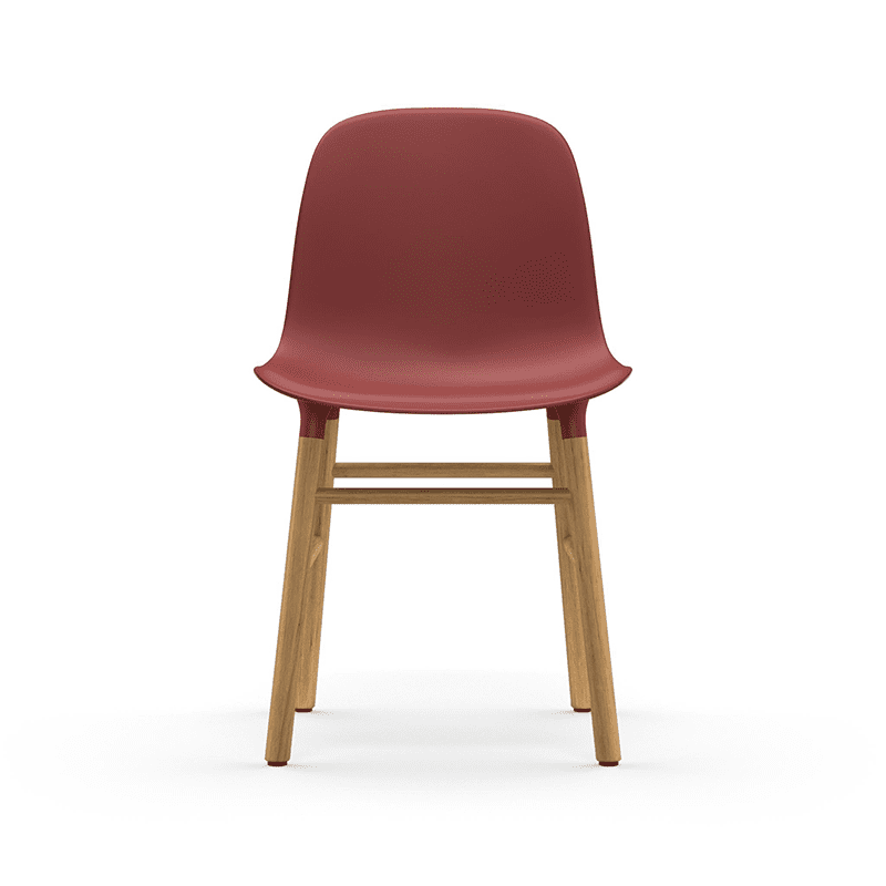 Form Chair Red/Oak