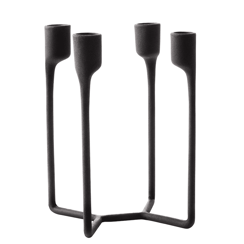 Heima 4-armed Candlestick - Black