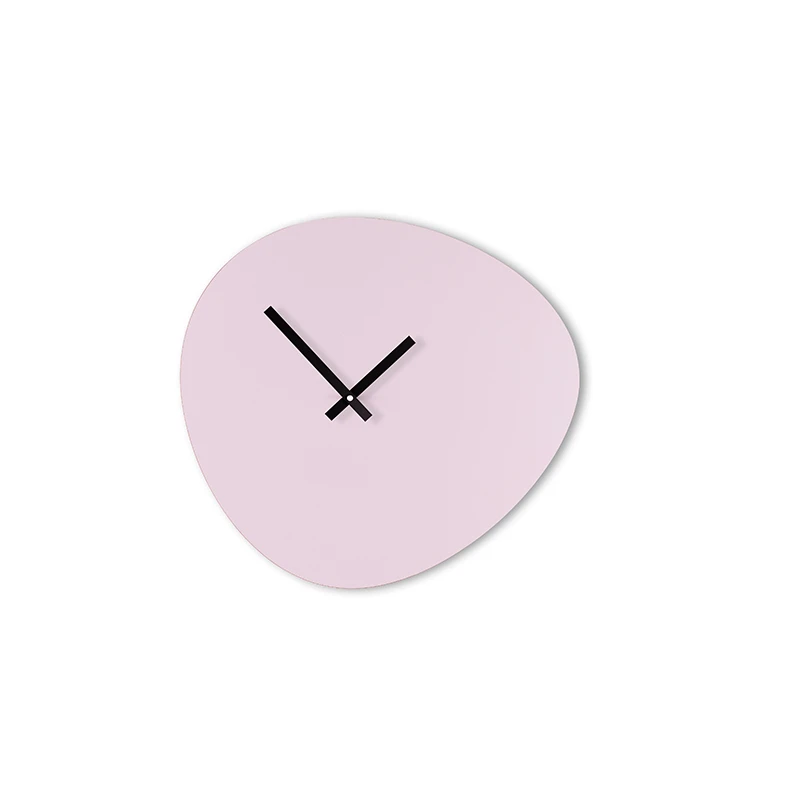 Wall clock pebble - Soft lilac/deep black