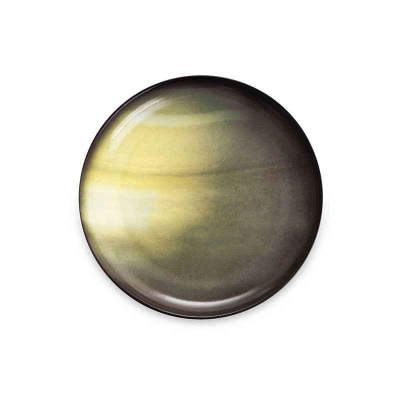 Cosmic diner porcelain plate - Saturn