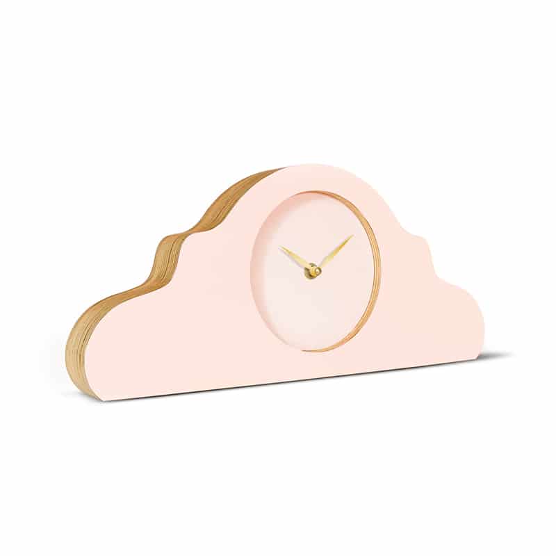 Mantel clock - Peach pastel/peach pastel/shiny gold