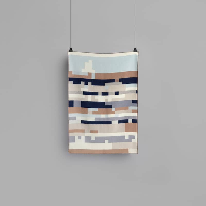 Bergstaden large throw - Beige/blue