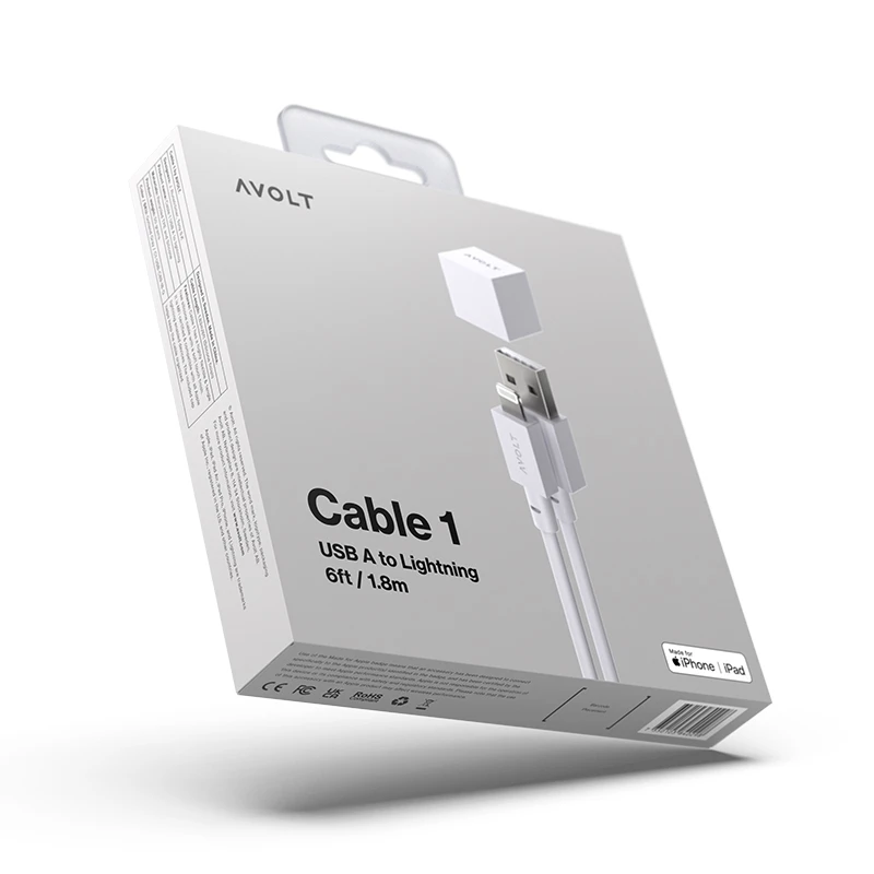 Cable 1 (USB A to lightning) - Gotland Grey