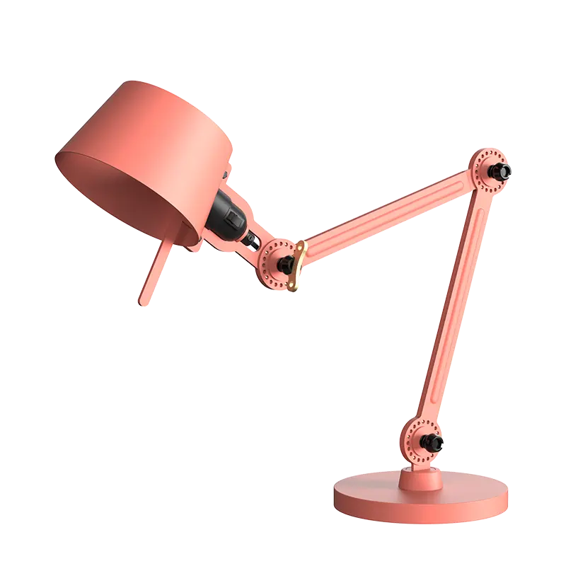 Bolt bureaulamp 2arm foot small - Daybreak rose