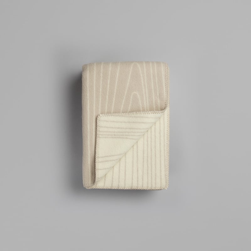 Skog large throw - Beige/natural