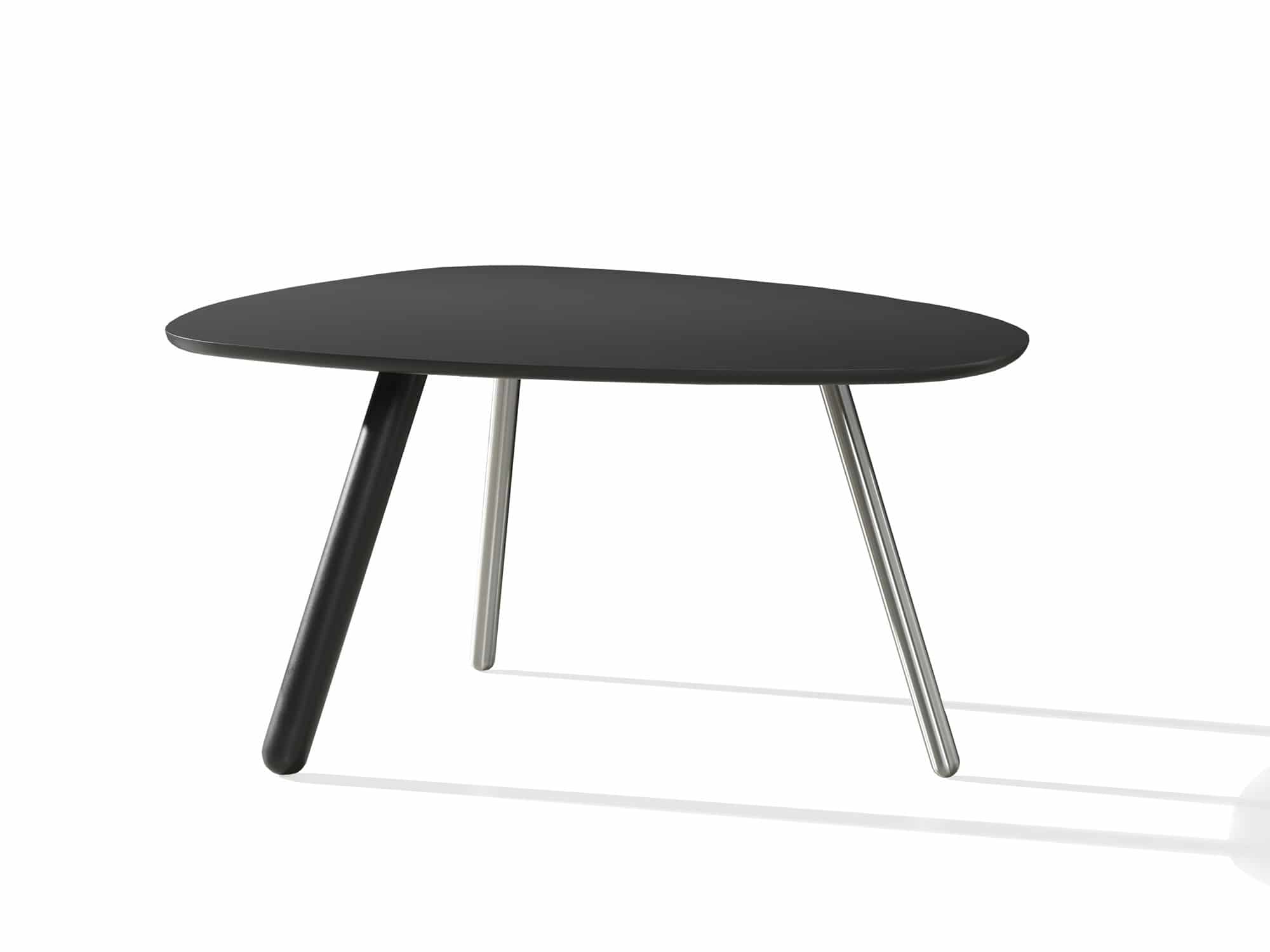Circlips 1 eettafel - 2 poten RVS, 1 poot lak