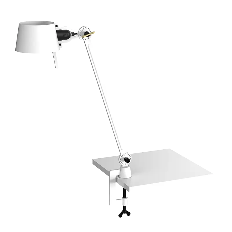 Bolt bureaulamp 1arm clamp - Pure white