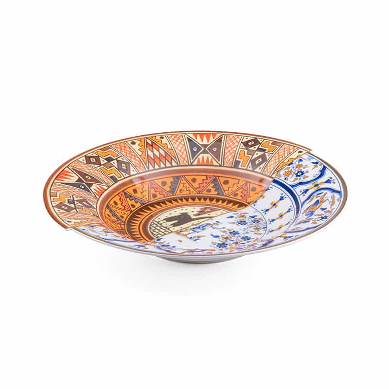 Bowl plate in porcelain hybrid - Tula