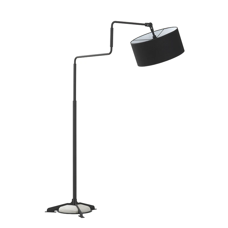 Swivel vloerlamp - Black/ black