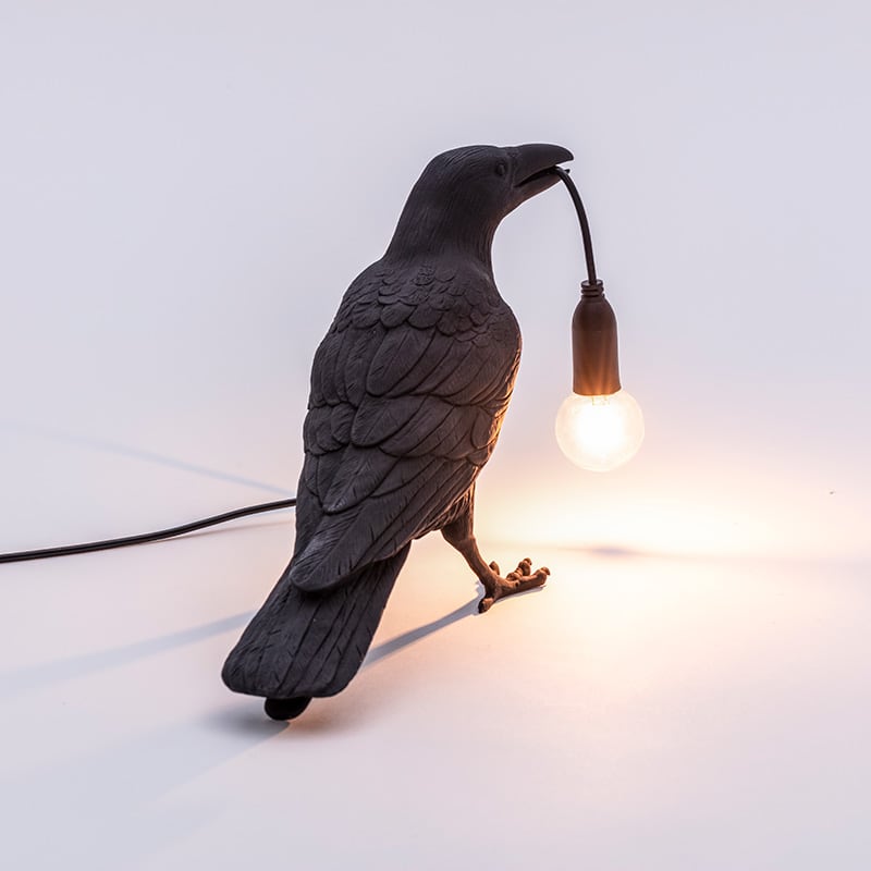 Bird tafellamp waiting - Black
