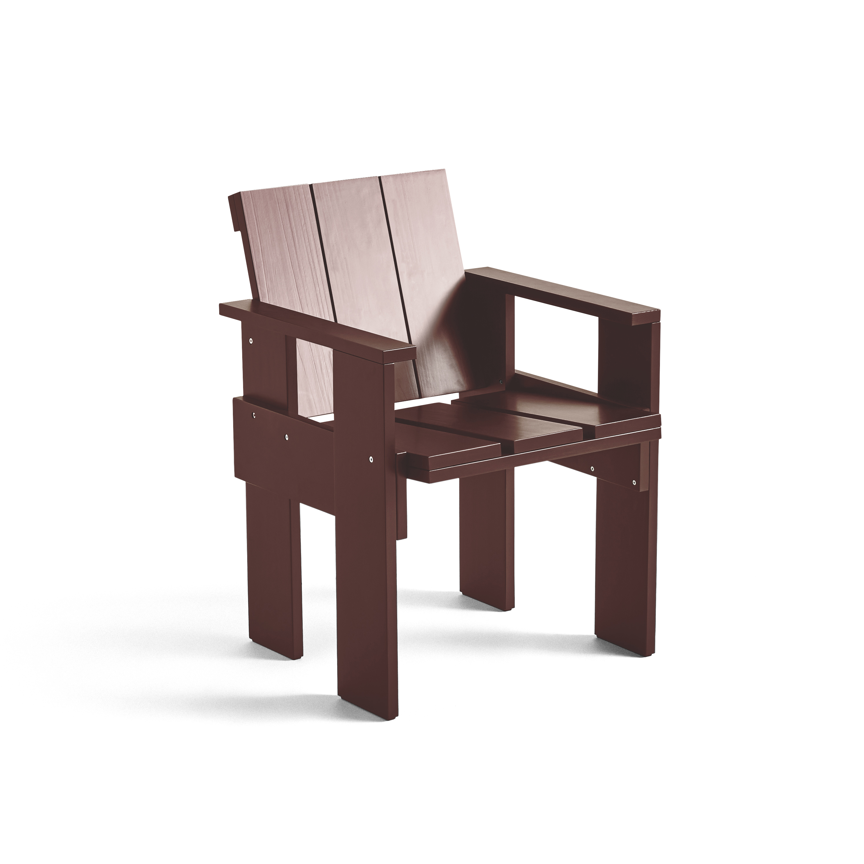 Crate dining chair - Iron Red waterbased lacq pinewood