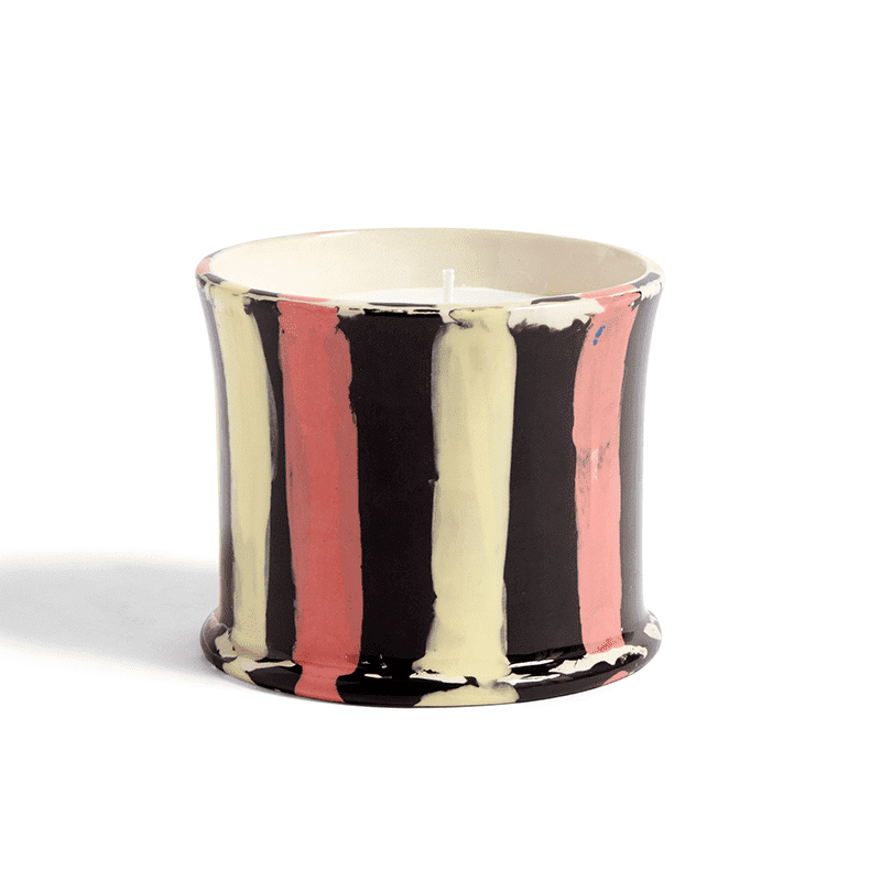 Stripe Scented Candle - Orange flower