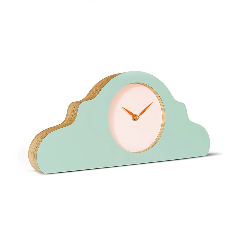 Mantel clock - Gale green/peach pastel/neon orange