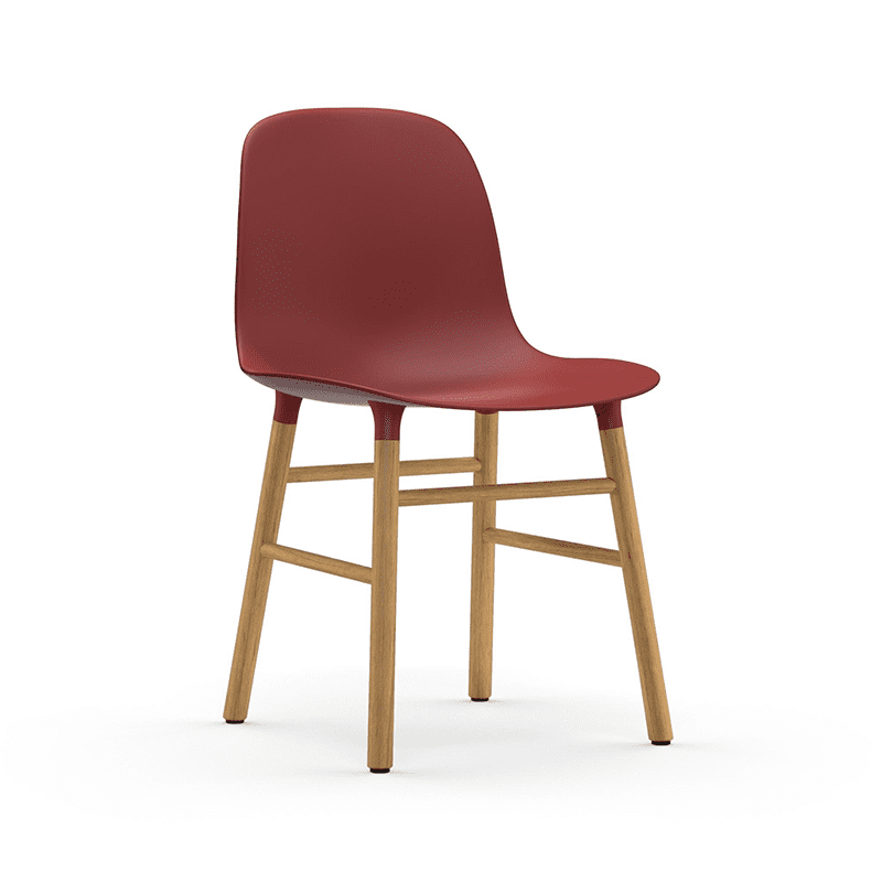 Form Chair Red/Oak