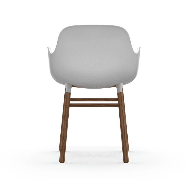 Form Armchair White/Walnut