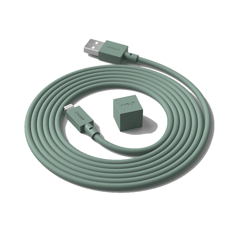 Cable 1 (USB A to lightning) - Oak Green