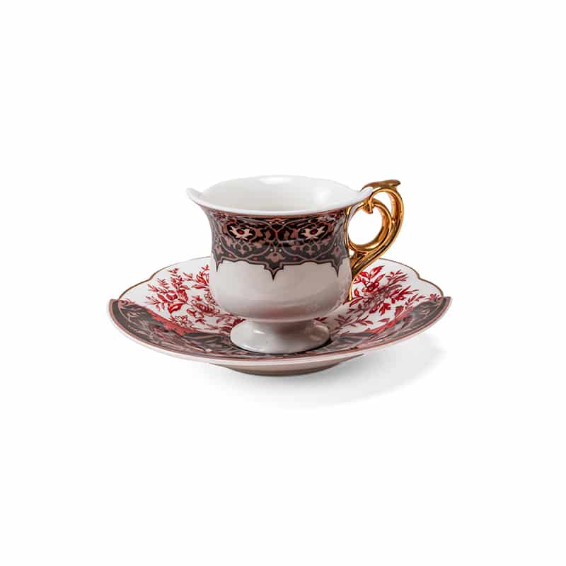 Coffee cup with saucer in porcelain hybrid - Sagala