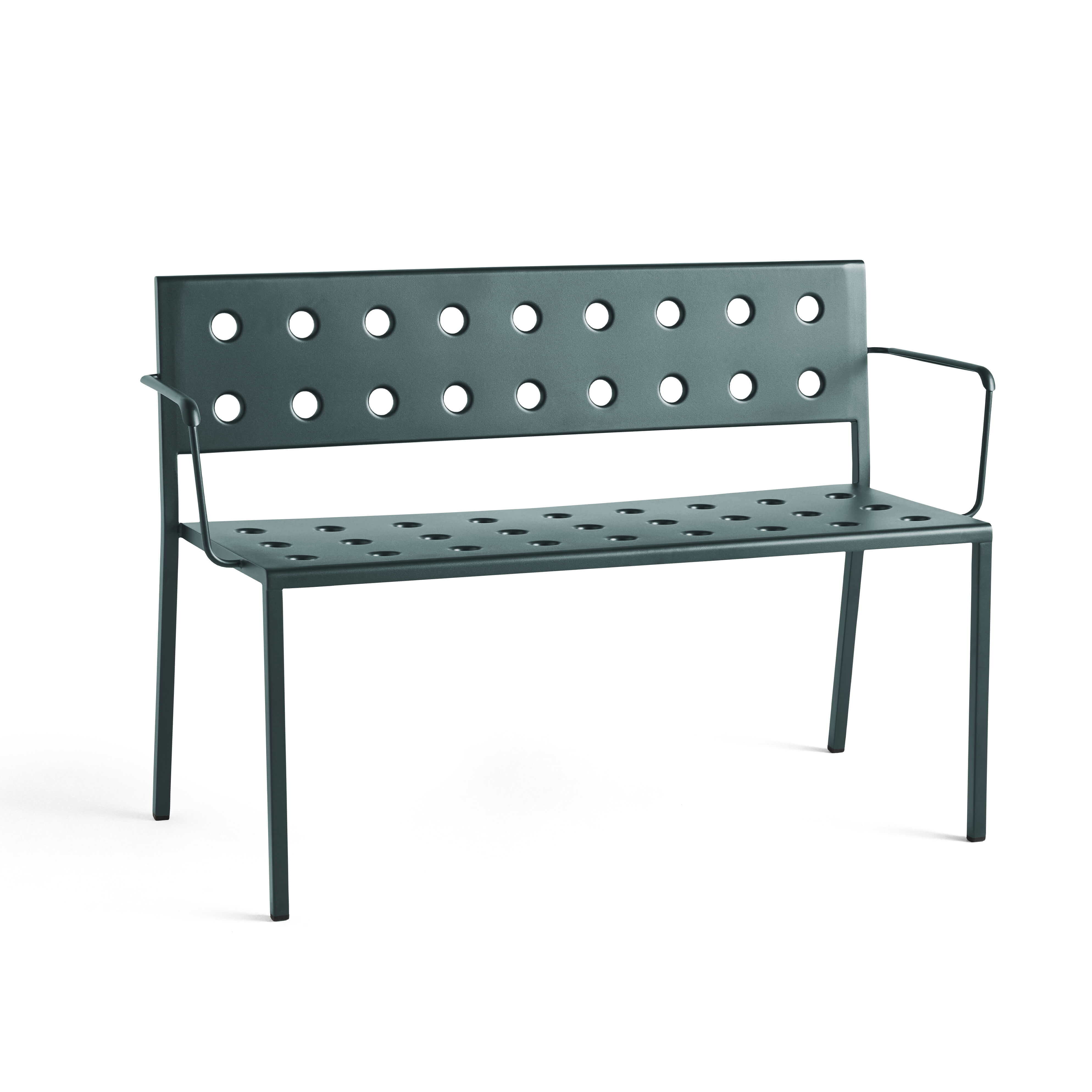 Balcony dining bench with arm - Dark forest