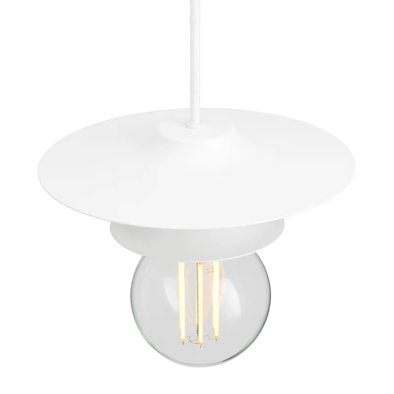 Firefly 2 shades high hanglamp - White