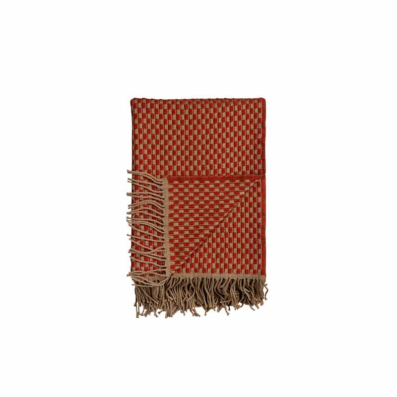 Isak large throw - Red sumac