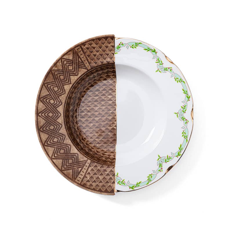 Bowl plate in porcelain hybrid - Malao