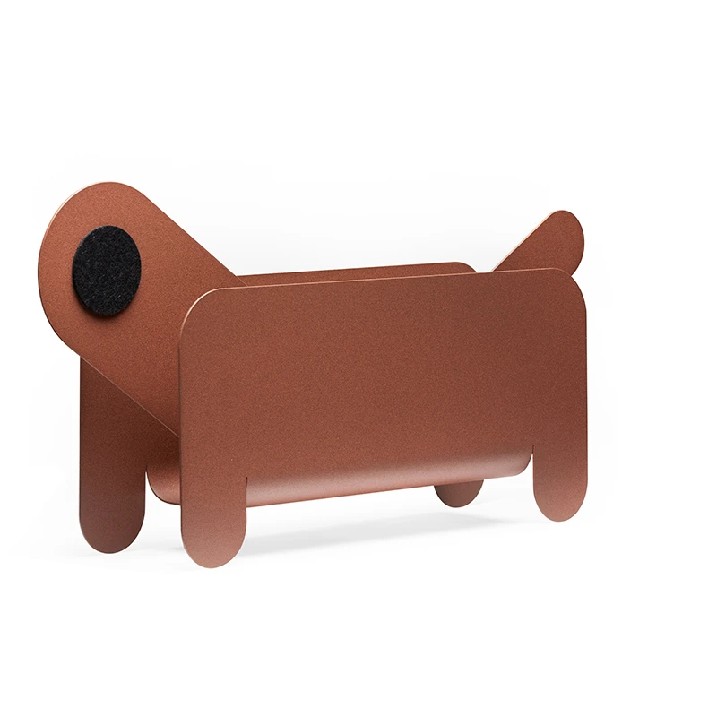 Paper Pet magazine holder - Brick brown