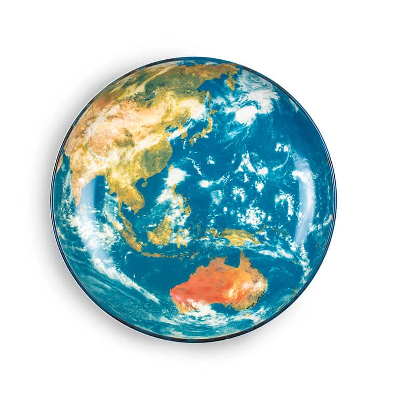 Cosmic diner porcelain plate - Earth asia
