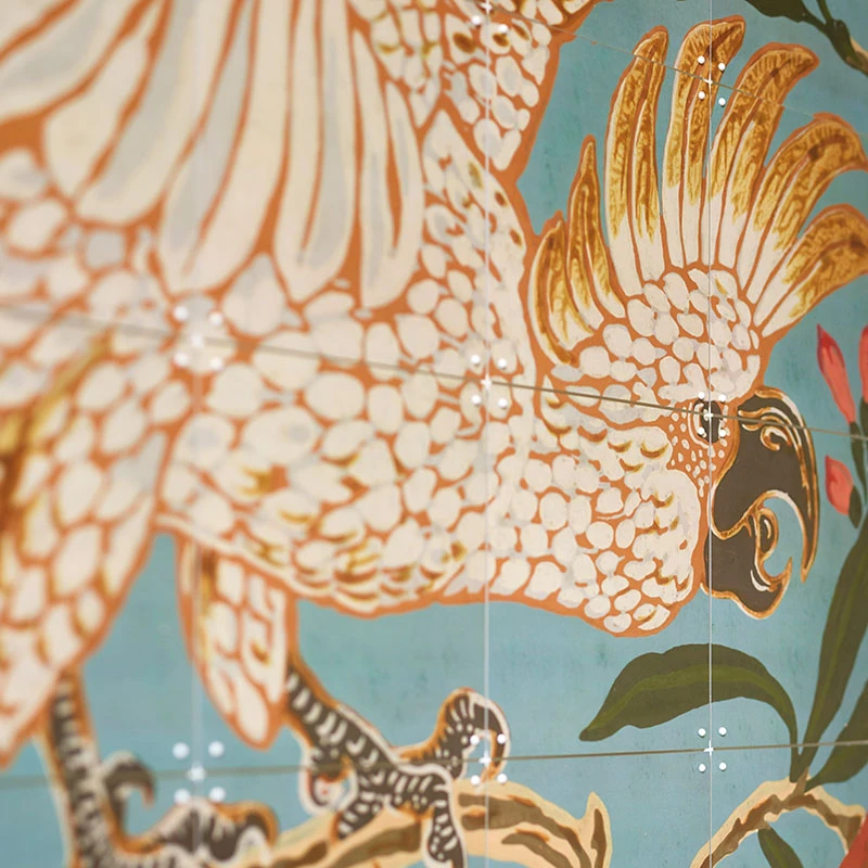 Cockatoo and Pomegranate Wallpaper - large