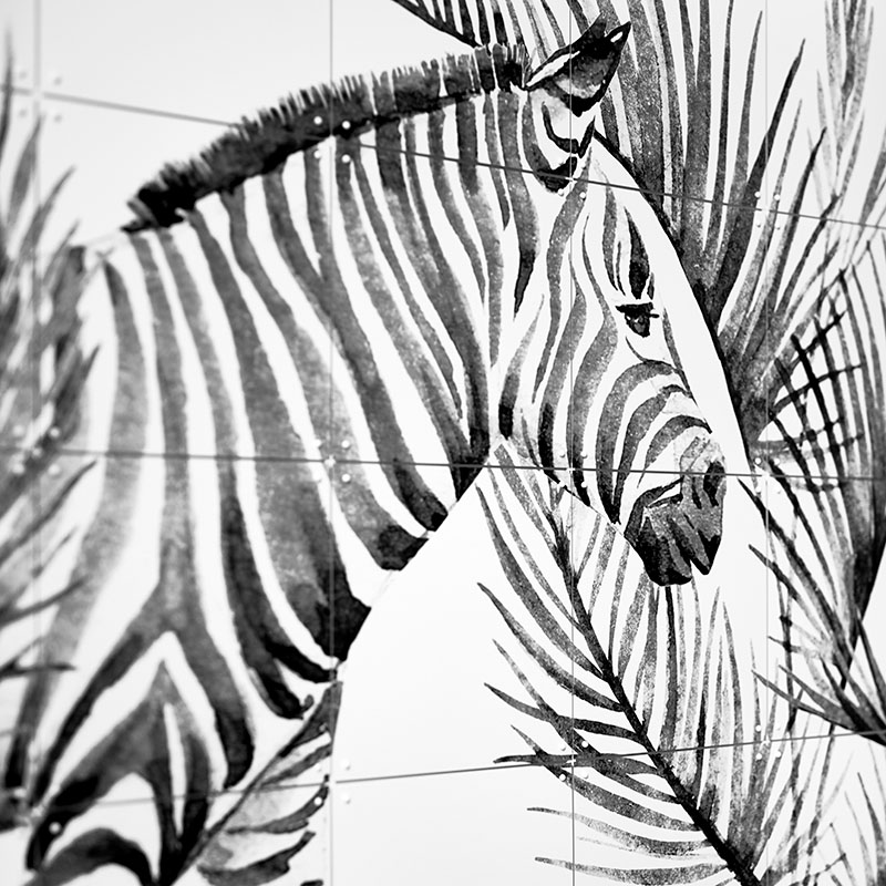 Flamingo Flight & Zebra Palm - large