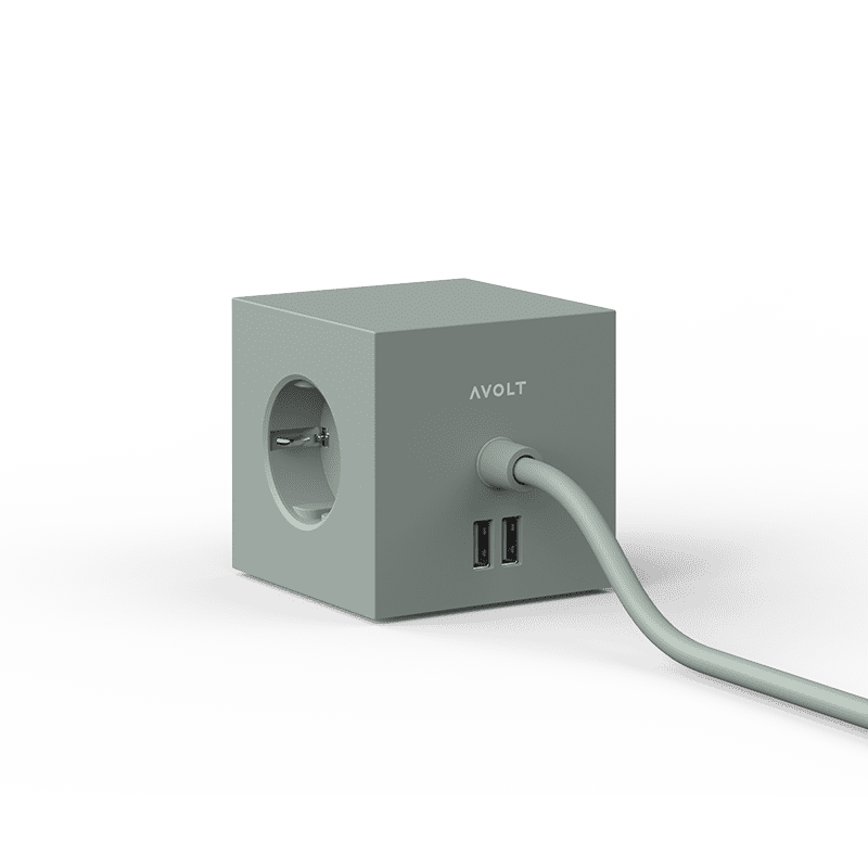 Square 1 USB & Magnet - Oak Green