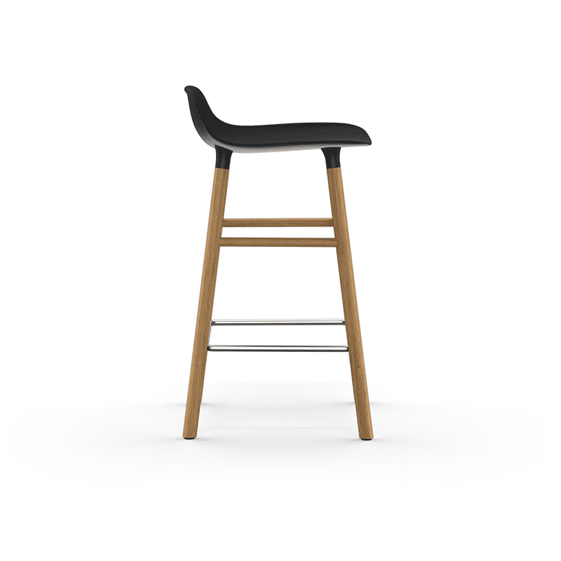 Form Barstool 65 cm Black/Oak