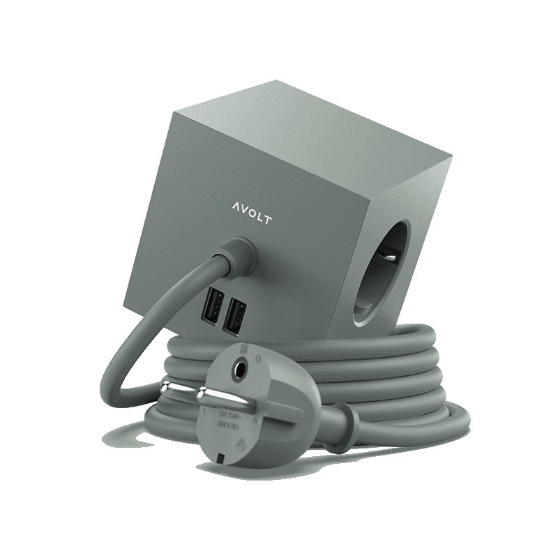 Square 1 USB & Magnet - Oak Green