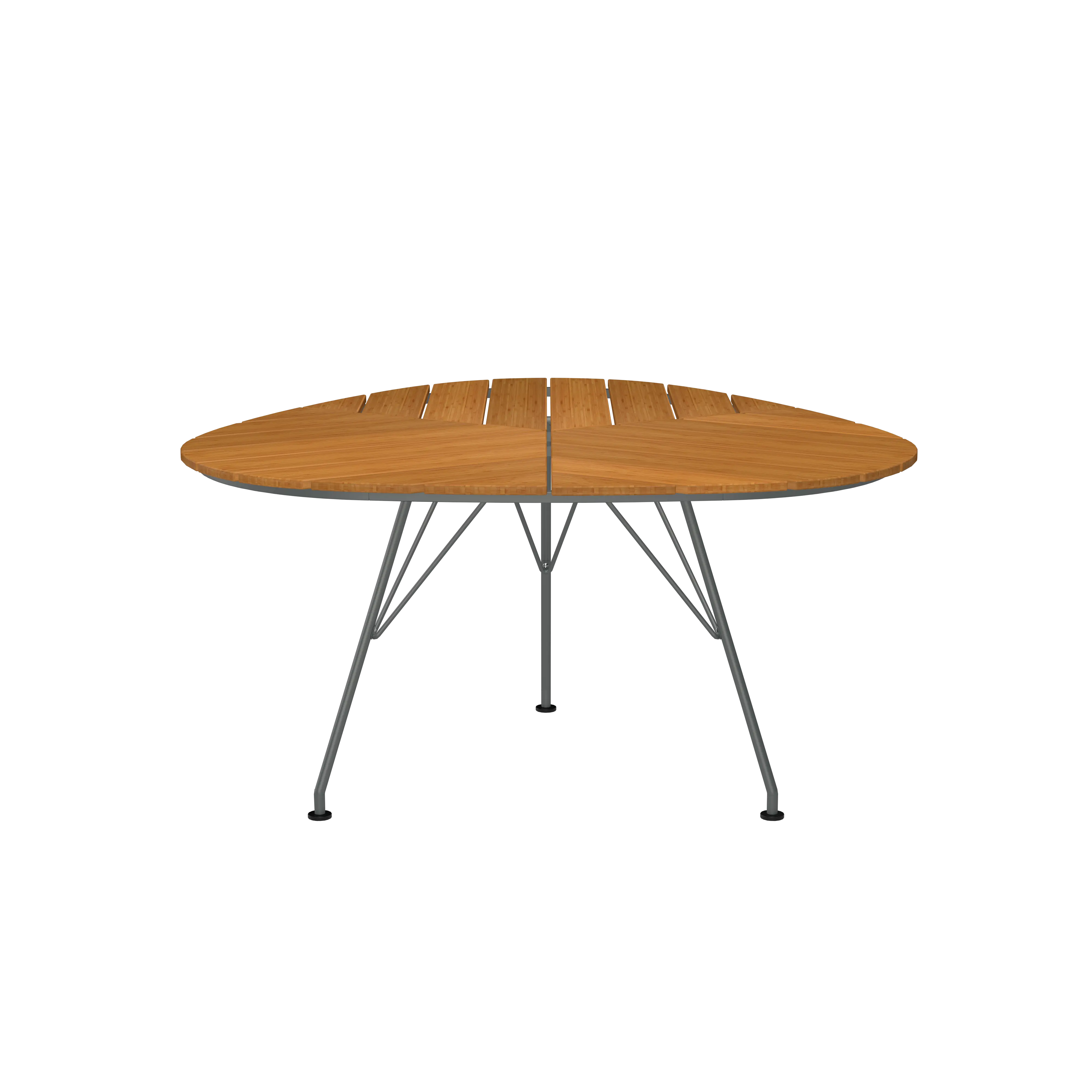 Set Leaf dining table + 3 Click chair sand, bamboo armrest