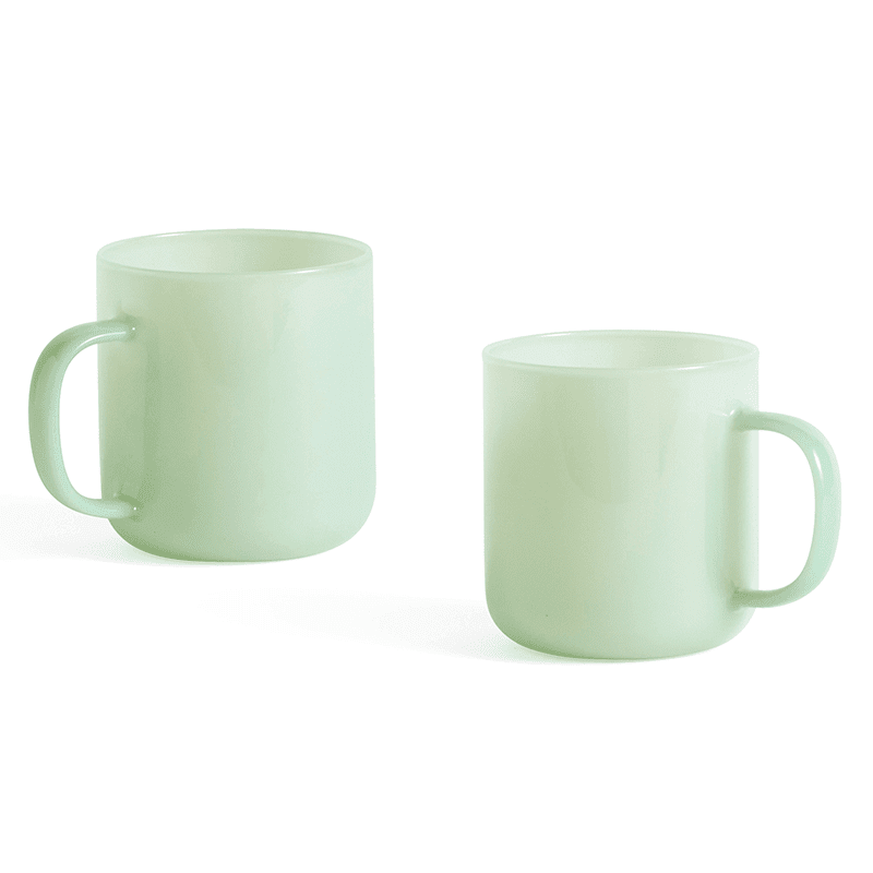 Borosilicate Mug Set of 2 - Jade light green