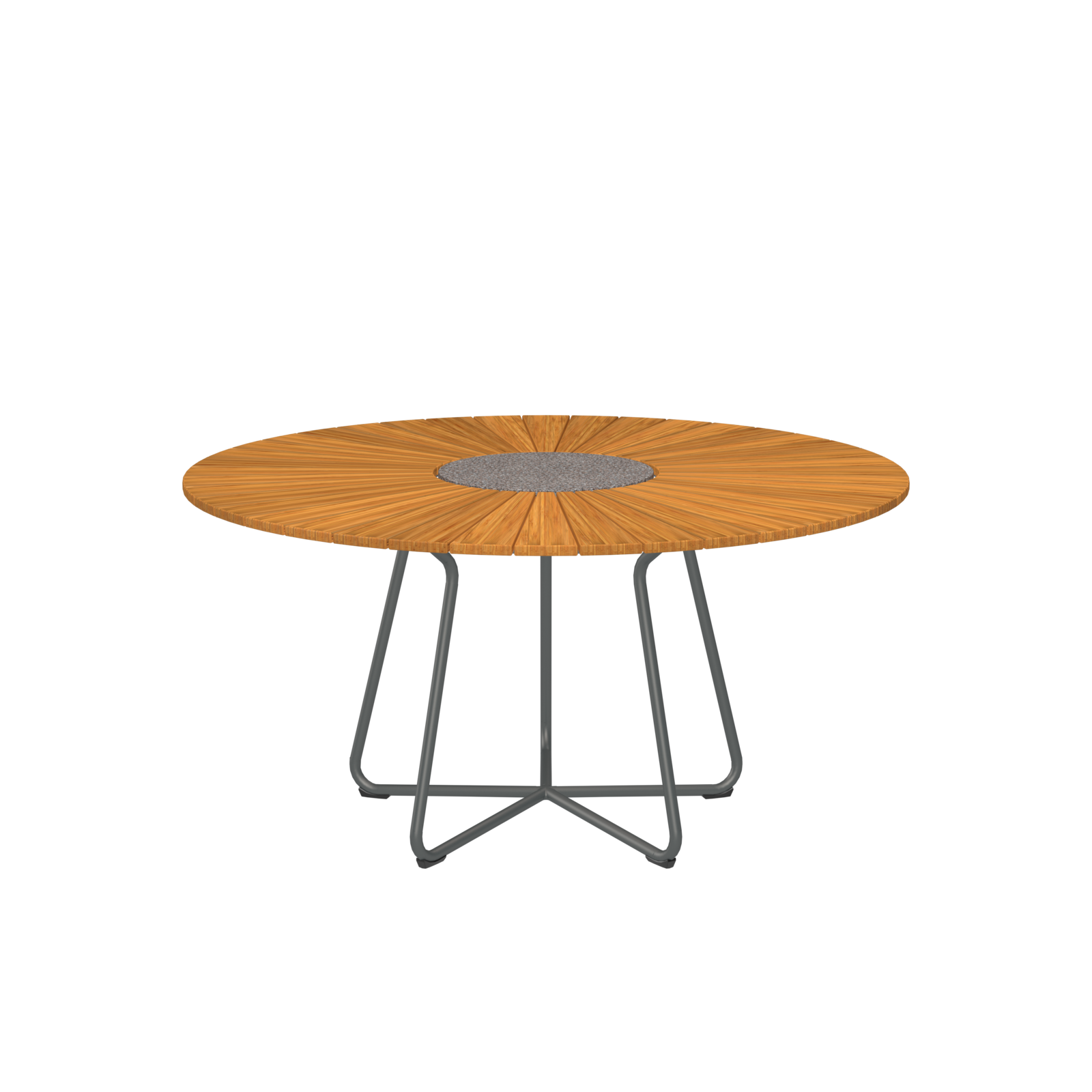 Circle dining table 150 cm - Bamboo, grey