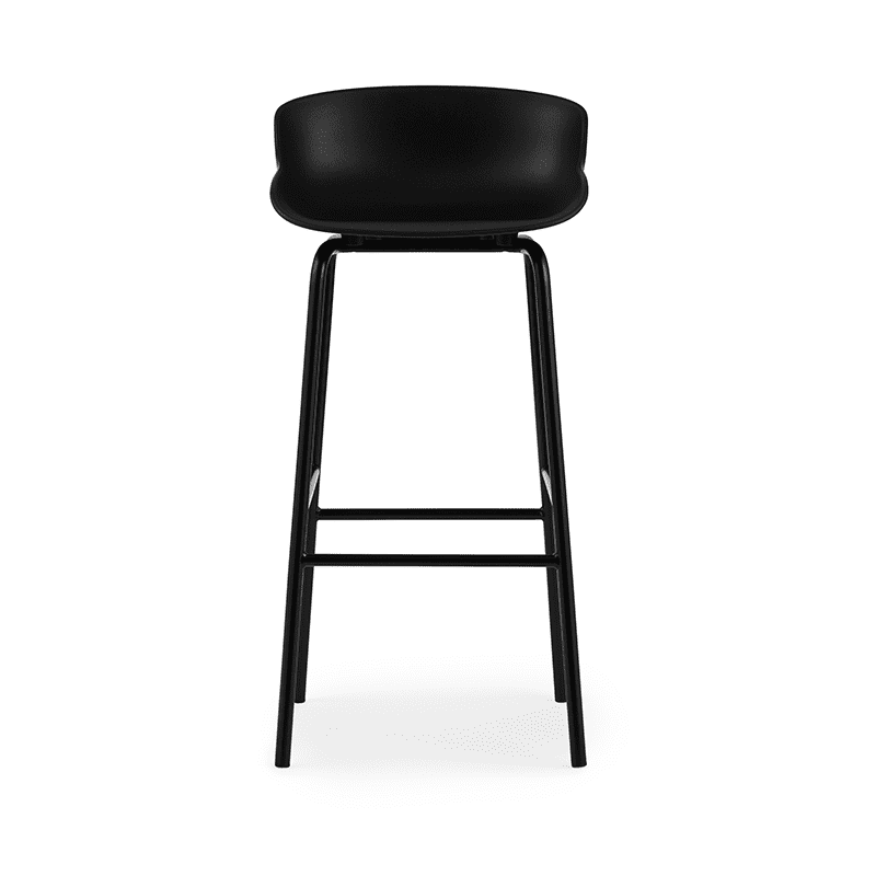 Hyg Barstool 75 cm Black/Steel Black