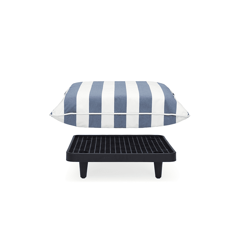 Paletti hocker - Stripe ocean blue
