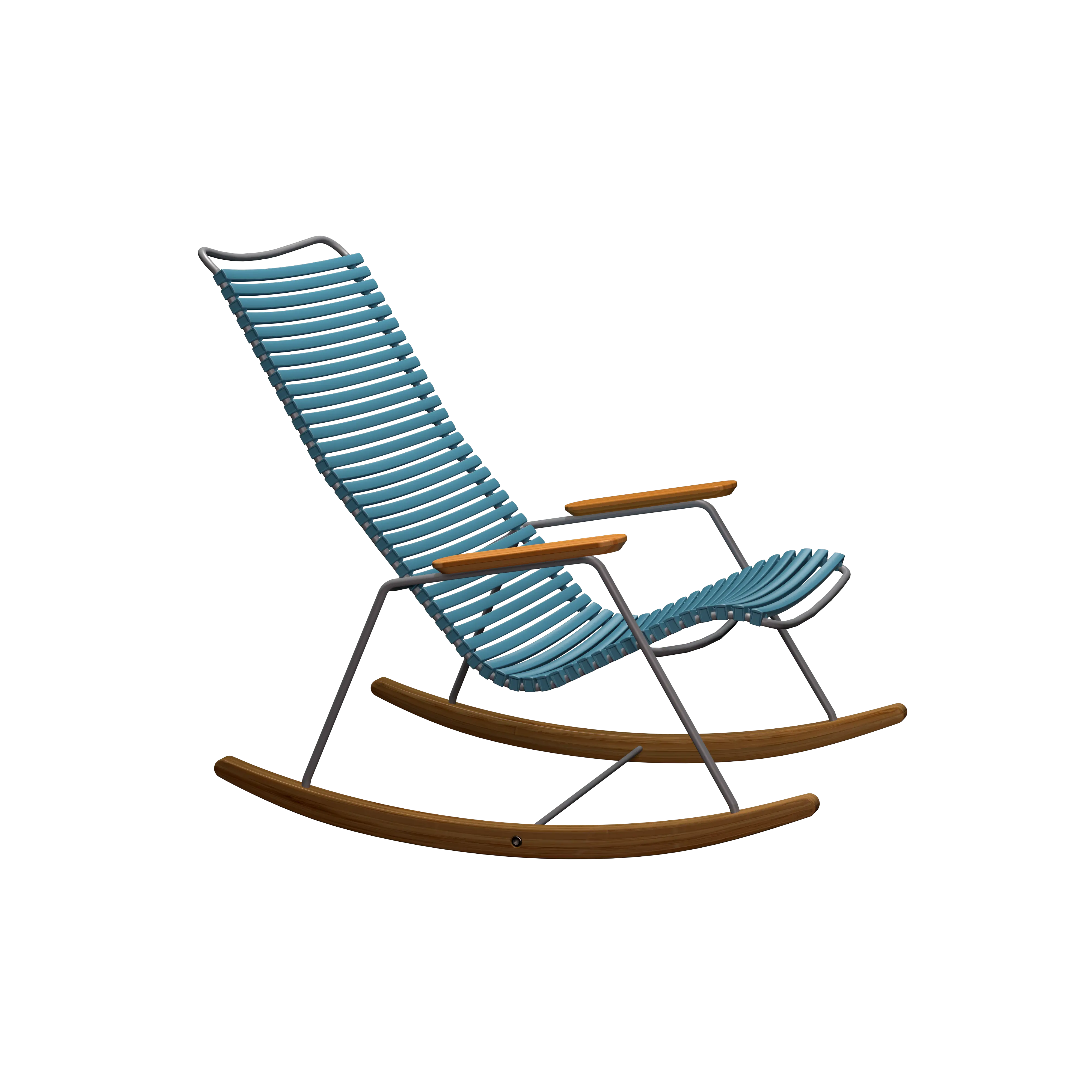 Click rocking chair - Petrol, bamboo armrests